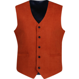 Madcap "Manero Retro 70s Cord Waistcoat", Rust