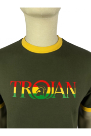 Trojan T-shirt "Logo Ringer Tee", army.