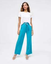 Surkana pantalon met riem, turqoise