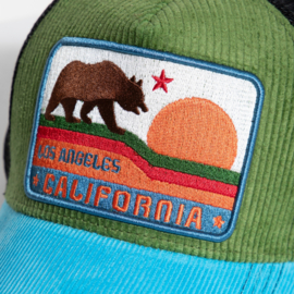 King Kerosin trucker cap "California", Blue&Green