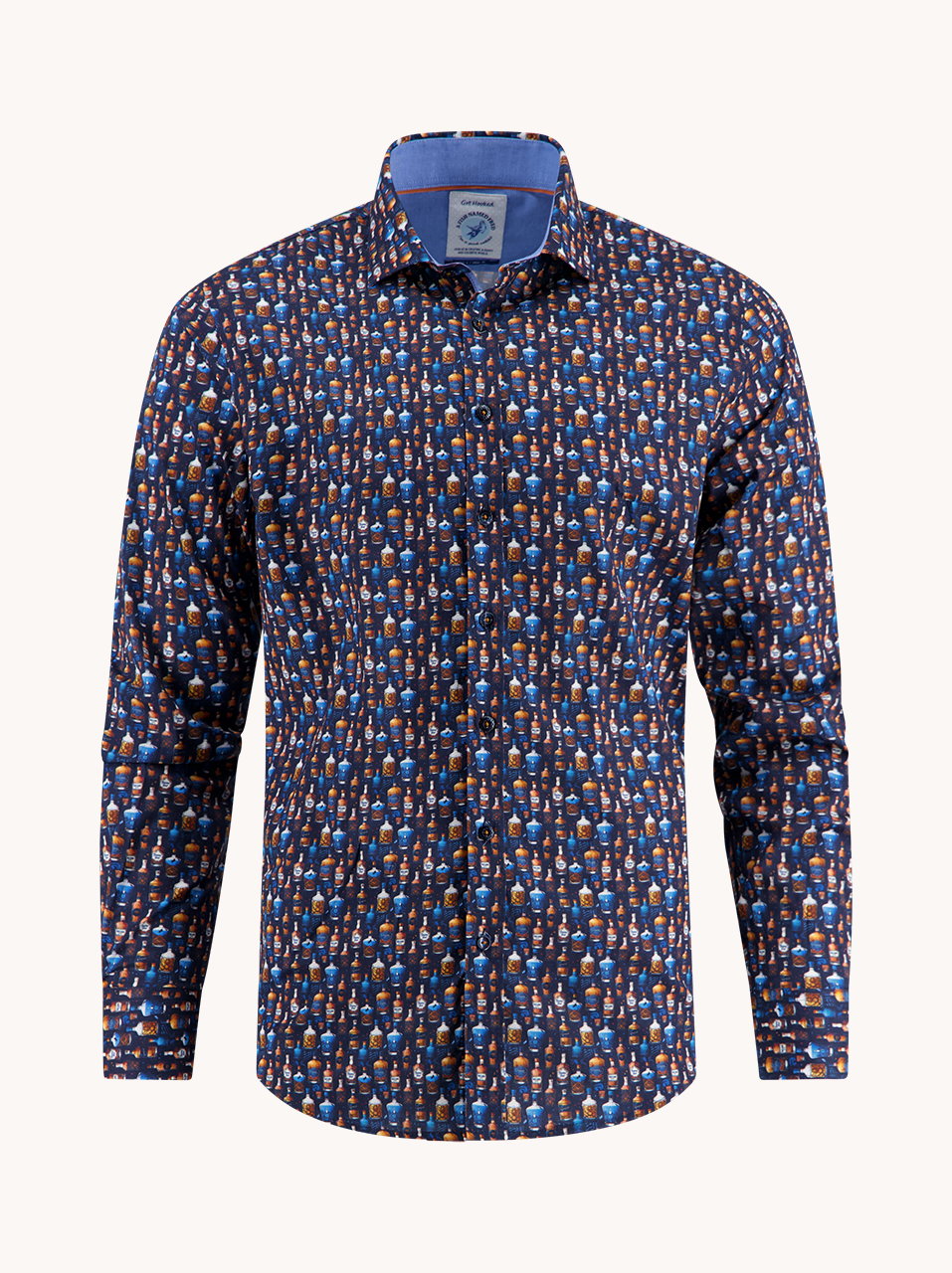 A Fish Named Fred blouse "Bottle Row", navy
