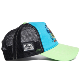 King Kerosin trucker cap "Honolulu", green&turquoise