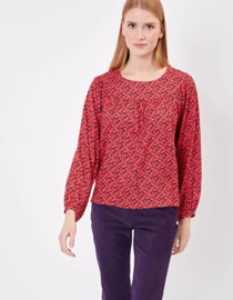Princesse Nomade "Flowing Blouse Maeva", palmito red