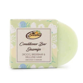 Beesha Conditioner-Bar Jasmijn. Geschikt voor droog, breekbaar en krullend haar