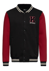 KIng Kerosin College Sweat Jacket, zwart