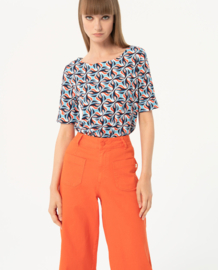 Surkana "Wide trousers with patch pocket" oranje