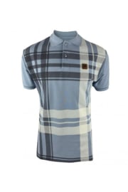 Trojan "Oversize Check Panel Polo", sky