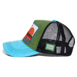 King Kerosin trucker cap "California", Blue&Green