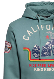 King Kerosin hoodie "California", Smoke Green