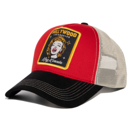 King Kerosin trucker cap "Los Angeles Hollywood", Black & Red