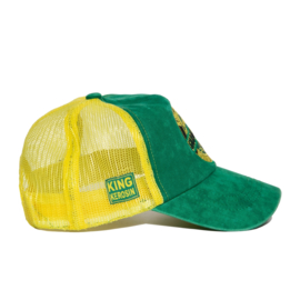 King Kerosin trucker cap "Garage Built", Green & Yellow