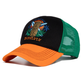 King Kerosin trucker cap "Honolulu", black&orange