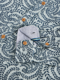 White Stuff "Leaf Printed Shirt", blue multi