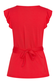 Zilch wrap top, True Red