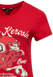 Queen Kerosin T-Shirt "Sweet and Speed", red