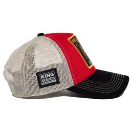 King Kerosin trucker cap "Los Angeles Hollywood", Black & Red