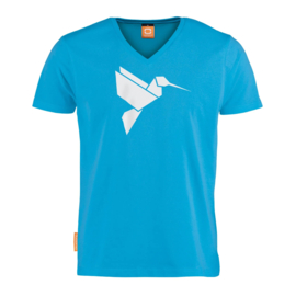 Okimoni shirt "Paper Bird", V-hals