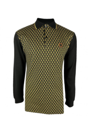 Trojan "Deco Panel Polo L/S", black