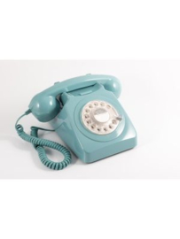 GP telefoon retro jaren ‘70, draaischijf, blauw