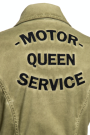 Queen Kerosin olijfkleurige jurk, Motor Queen Service