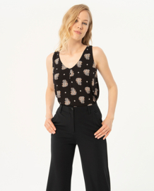 Surkana "Wide trousers with buttons", zwart