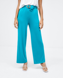 Surkana pantalon met riem, turqoise