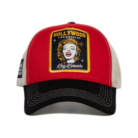 King Kerosin trucker cap "Los Angeles Hollywood", Black & Red