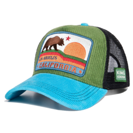 King Kerosin trucker cap "California", Blue&Green