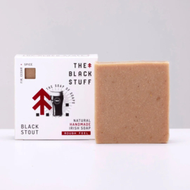 The Black Stuff soapbar "Black Stout", Spar, cederhout en specerijen