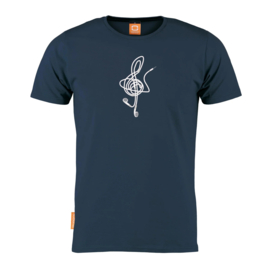 Okimono shirt "Lost in Music", insignia blue