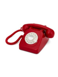 GPO telefoon retro jaren ‘70, draaischijf, rood