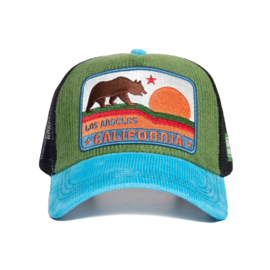 King Kerosin trucker cap "California", Blue&Green