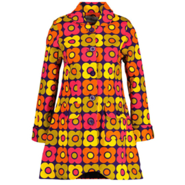 Madcap "Karina Retro Flower 60s Swing Coat", Purple