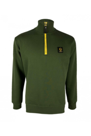 Trojan "quarter zip sweat", army