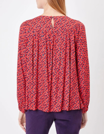 Princesse Nomade "Flowing Blouse Maeva", palmito red