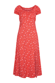 Zilch Dress Cap Sleeve, Peaches Small True Red