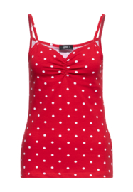 Queen Kerosin Top Polka Dots, rood