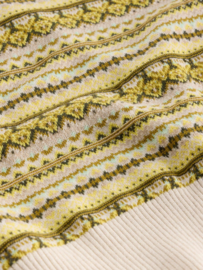 White Stuff "Fairisle Stripe Tank Spencer",  chartreuse multi