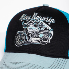 King Kerosin trucker cap "Ace Racer", Black & Blue