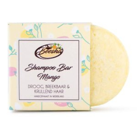 Beesha Shampoo Bar Mango. Geschikt voor droog, breekbaar en krullend haar