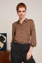 King Louie "Maisie Blouse Valet", Cabarnet Red