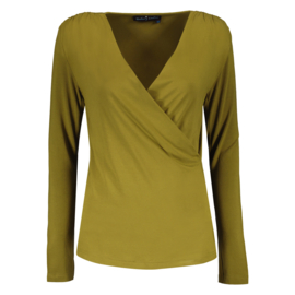 Bakery Ladies wraptop met lange mouw, olive