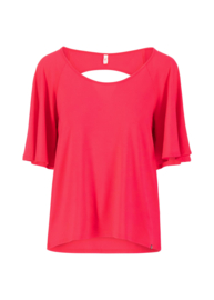 Blutsgeschwister top "Fly Little Bird", bold ruby red