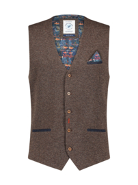 A Fish Named Fred "Waistcoat pique", cocolate brown