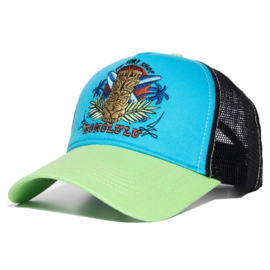 King Kerosin trucker cap "Honolulu", green&turquoise