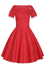 Dolly and Dotty "Darlene 50's Style Swing Dress", red/ white