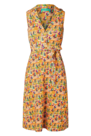 Bakery Ladies Polo Dress Tulsa , Vanilla, mouwloos