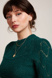 King Louie "Jeannie Yoke Sweater Farfalle", Pine Green