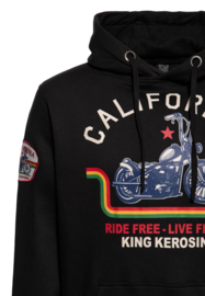 King Kerosin hoodie "California", Black