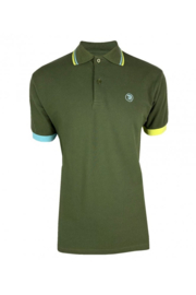 Trojan "Contrast Rib Pique Polo", army